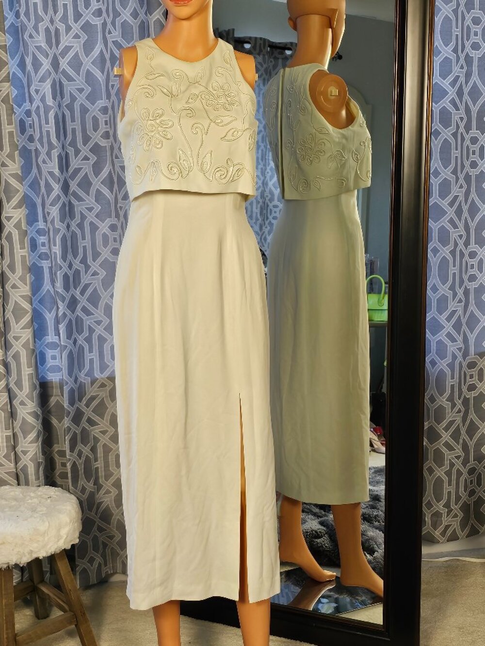 Exit In White Embellished Maxi Dress, Size 2